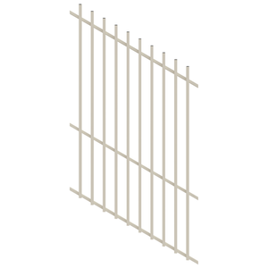 ProtectorAl 0350-1200W x 1800H Surfmist Radiator Pool Fence Panel Raked 16-30º