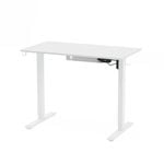 Advwin Electric Standing Desk Height Adjustable 100 x 55 cm White Frame + White Desktop