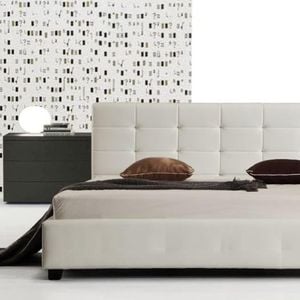 Istyle Milan King Bed Frame Pu Leather White