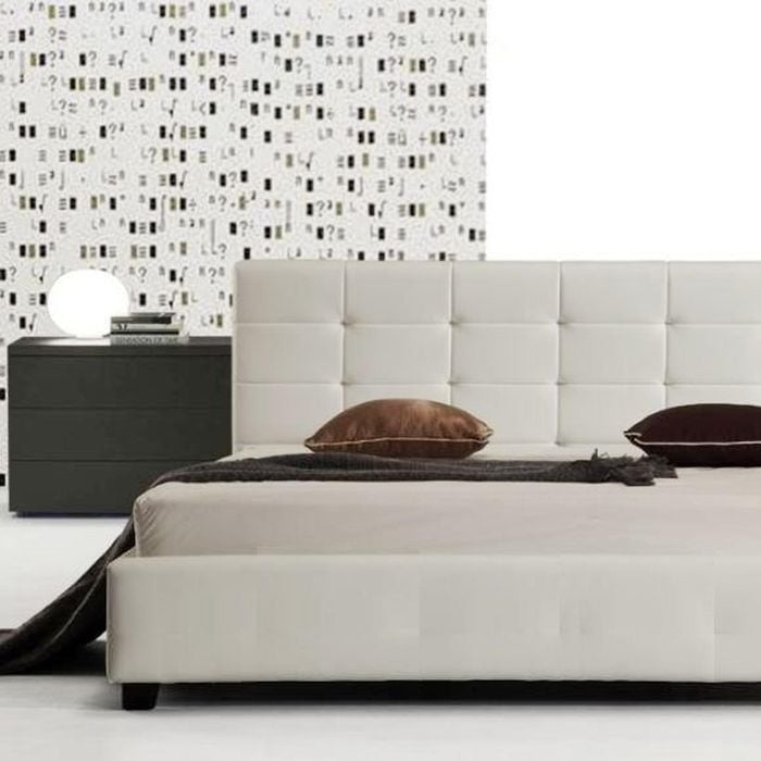 Istyle Milan King Bed Frame Pu Leather White