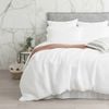 Cloud Linen Celeste Seersucker Cotton Waffle Quilt Cover Set Ivory Queen