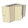 Build-a-Shed 3.0 x 0.8 x 2.3m Gable Single Hinged Side Door Shed - Cream