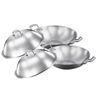 SOGA 2X 3-Ply Stainless Steel Wok with Lid 38cm