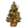 Christabelle 61cm Battery-Operated Christmas Tree Warm Lights LED Table Top Gold