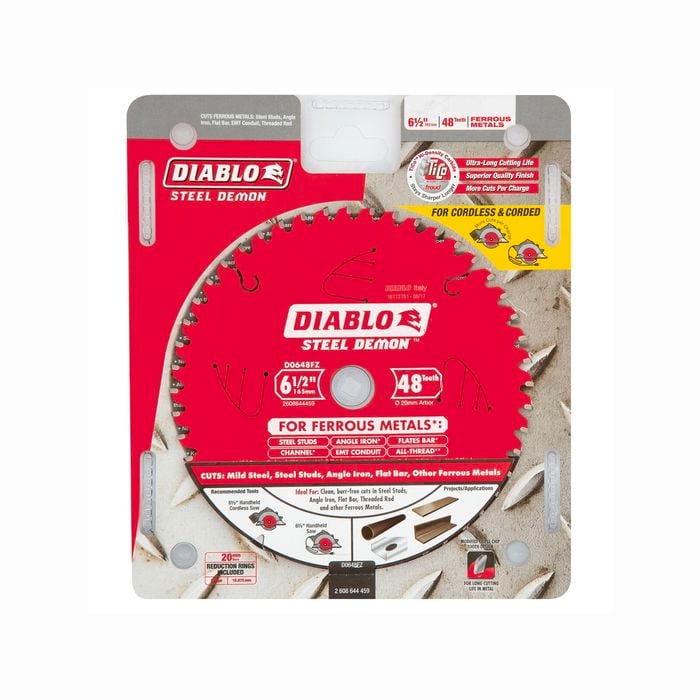 Diablo 165mm 48T Steel Demon Ferrous Metals Circular Saw Blade