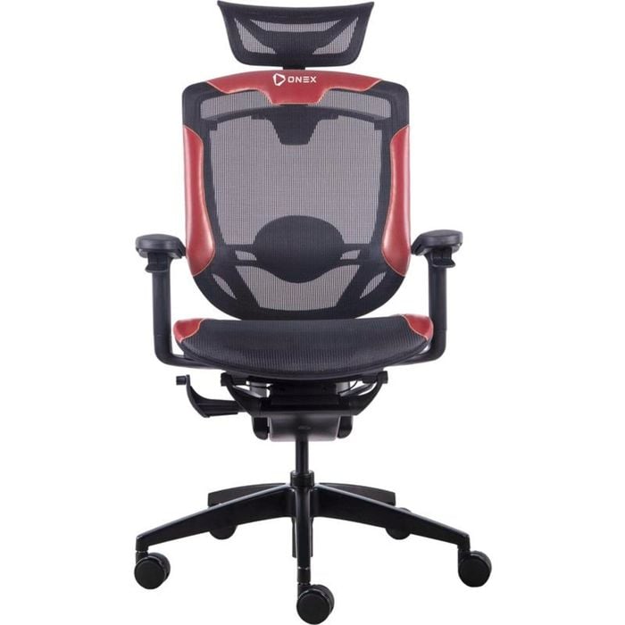 ONEX GT07-35 Black/Red Marrit Ergonomic Office Chair, w/Angle Automatic Adapt System