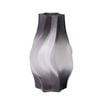 SOGA 24cm Glass Vase Grey with Beautiful glass Bubble Texture Art Vases