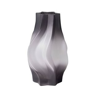 SOGA 24cm Glass Vase Grey with Beautiful glass Bubble Texture Art Vases