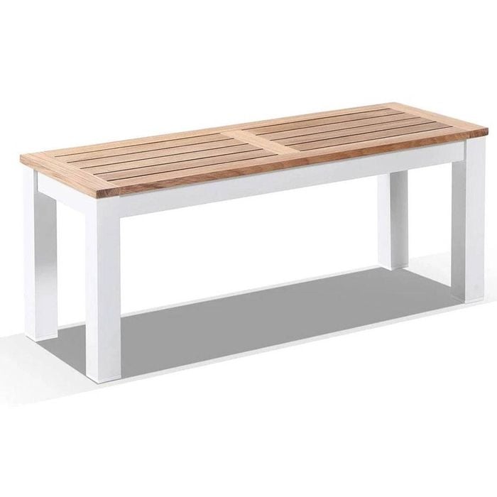 Balmoral Outdoor Aluminium And Teak Timber Bench Seat