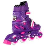 Crazy Skates 148 Size Adjustable Inline Skates - Purple Glitter