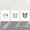 3pcs Cat Themed Decorative Gold & Black Print 100% Australian Made 3 x 40x60cm (Metal Print)
