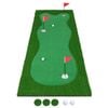 Costway 3m Putting Green Mat Golf Practice Training Pad w/3 Hole/Flag/Cup/2 Ball