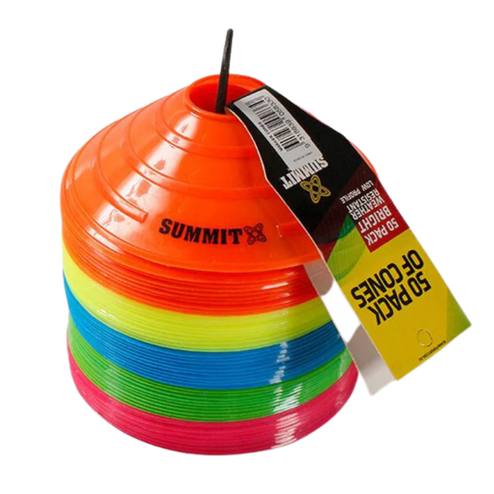 50x Fitness Exercise Sports Training Discs Markers Cones Soccer Rugby Agility - Marker Cones