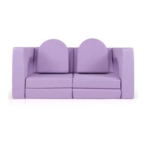 Costway 8pcs Kids Modular Play Sofa Convertible Foam Couch Set - Purple