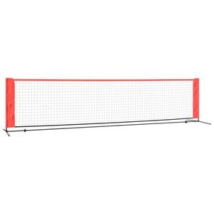 vidaXL Tennis Net Black and Red Polyester Badminton Net Portable Volleyball