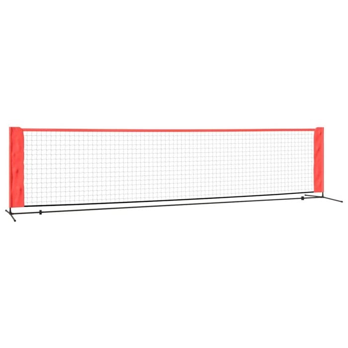 vidaXL Tennis Net Black and Red Polyester Badminton Net Portable Volleyball