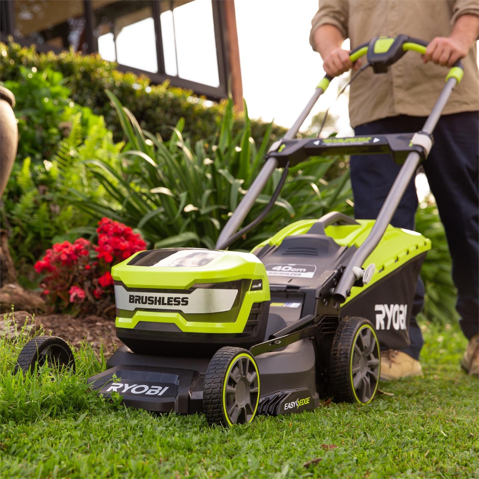 Ryobi 18V ONE HP 40cm Lawn Mower 6.0Ah Kit RLM1840BLX6 Bunnings Australia