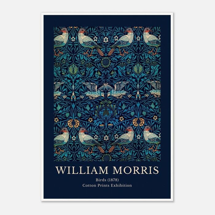 Galrie William Morris Birds Print Exquisite Cotton Exhibition Artwork (1878) Home Decor, Poster Only, A3 30 x 42cm (12 x 16inch)