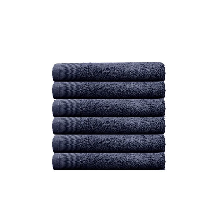 Bambury Ultra soft Elvire Face Washer Navy 33x33cm Cotton Woven Home Decor
