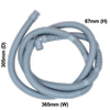 Unilux Washing Machine Universal 2.6m Drain Hose 20mm 900404230