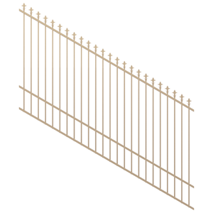 ProtectorAl 1201-2400W x 1500H Primrose Spear Top Pool Fence Panel Raked 16-30º