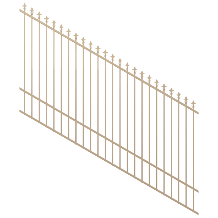 ProtectorAl 1201-2400W x 1500H Primrose Spear Top Pool Fence Panel Raked 16-30º