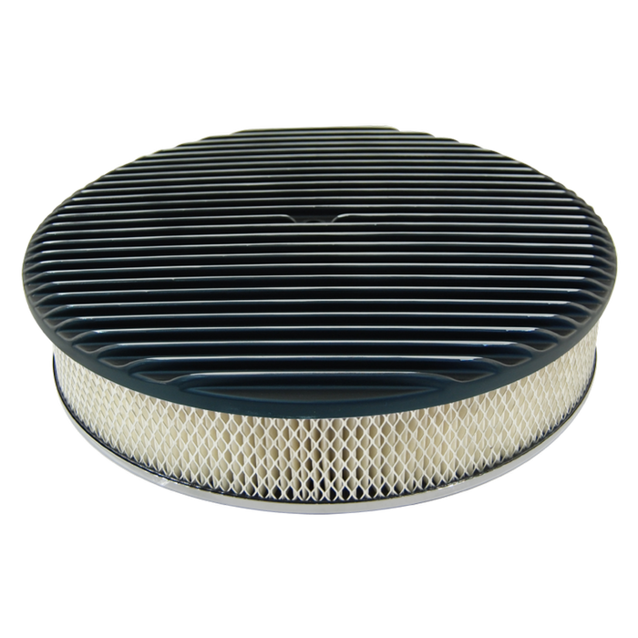 14" Round Air Cleaner Kit Full Finned Black