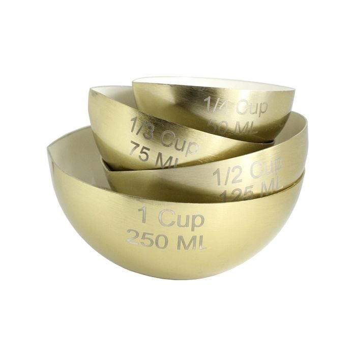 4pc Stainless Steel Measuring Cup Vessels Set - Enamel