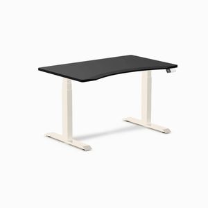 Desky Dual Ergo Edge Sit Stand Desk Wheat Frame 120cm
