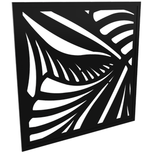 ProtectorAl 300 - 940 x 300 - 940mm Black Jungle Framed Composite Decorative Panel