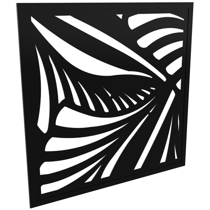 ProtectorAl 300 - 940 x 300 - 940mm Black Jungle Framed Composite Decorative Panel
