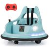 Costway Kids Bumper Car 12V Electric Ride on Toy w/Remote Control Blue