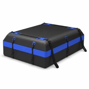 Costway 600l Rooftop Cargo Carrier Bag Waterproof 840d All Vehicle Blue