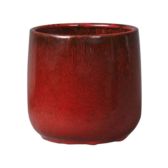 Northcote Pottery 21 x 21cm Wine Red Glazed Oslo Drum