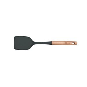 Cuisena Beech Wood 37cm Silicone Solid Turner Cooking Utensil - Black