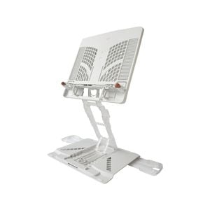 Pelican Stand White Adjustable Laptop Holder Foldable Tablet Book PC Desk