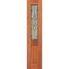 Woodcraft 2040 x 405 x 35mm Entrance Door Cass Sidelight Black Leadlight  Glass TG9CBB