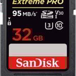SanDisk 32GB Extreme PRO SDHC UHS-I Memory Card - C10, U3, V30, 4K UHD, SD Card - SDSDXXO-032G-GN4IN