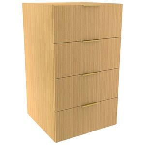 Lugna 1024 x 600 x 580mm Sand 4 Drawer Ready to Assemble Unit