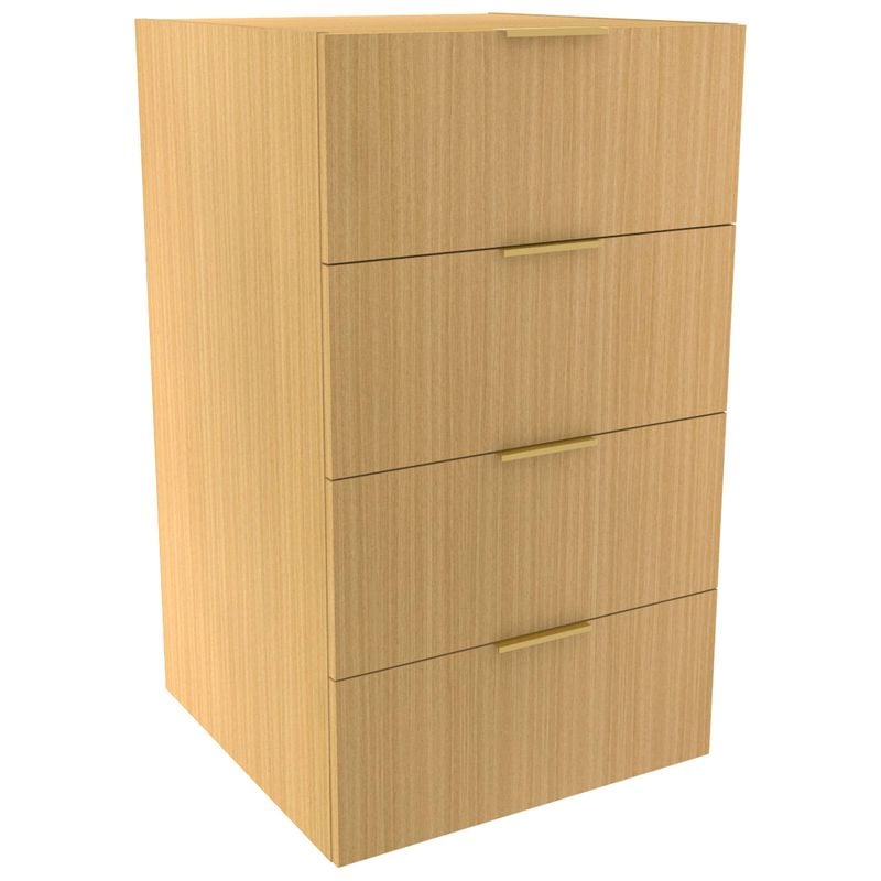Lugna 1024 x 600 x 580mm Sand 4 Drawer Ready to Assemble Unit