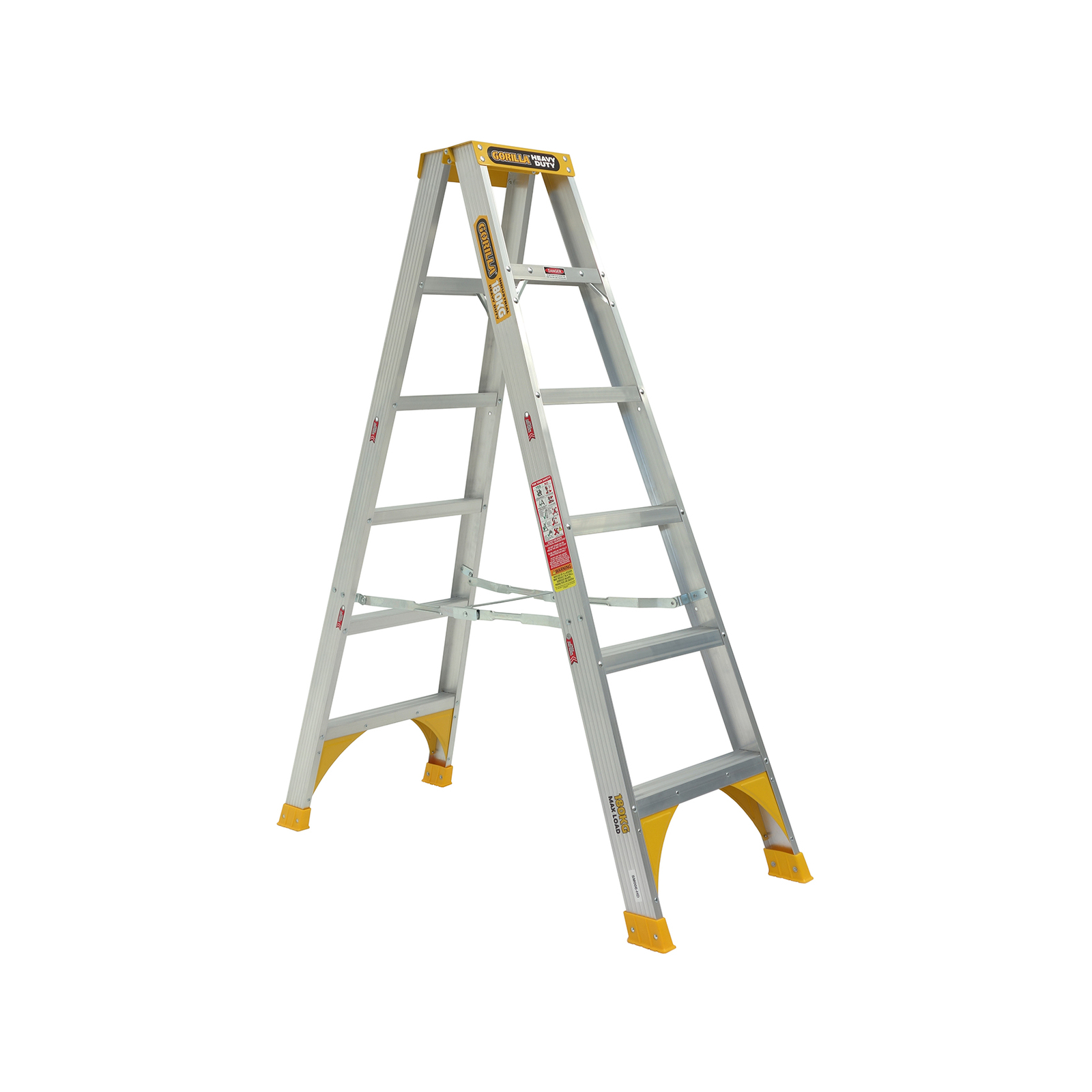 Gorilla Ladders 1.8m 180kg Heavy Duty Double Sided Aluminium Ladder