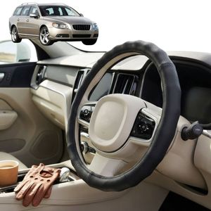 Australian Goose Steering Wheel Cover for Volvo V70 2007 - 2016 Circle Black