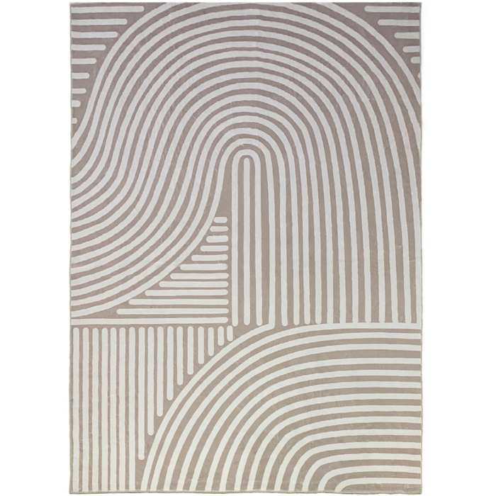 Fab Habitat 90x150cm Beige Kavi Machine Washable Rug