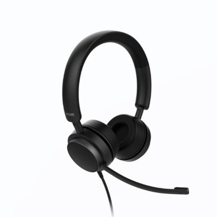 SNOM A310D Corded Headset Duo, Full band audio, High wearing comfort, Lightweight construction, Perfect noise shielding from th