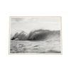 Galrie Stunning Black and White Surfing Photography - Surfing Big Break Art Print, Wood Frame, A0 84 x 119cm (33 x 47inch)