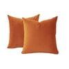 Gioia Casa Twin-Pack Velvet Cushion Covers – Soft Microfibre Cushion Covers with Hidden Zipper (Terracotta, 45cm*45cm)