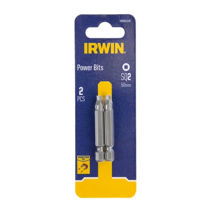 IRWIN 50mm SQ2 Magnetic Power Bit - 2 Pack