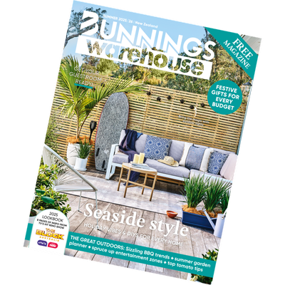 Bunnings Summer magazine cover tilted.