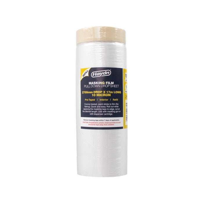 Haydn 2700mm x 17m Pre-Taped Interior 10 Micron Masking Film