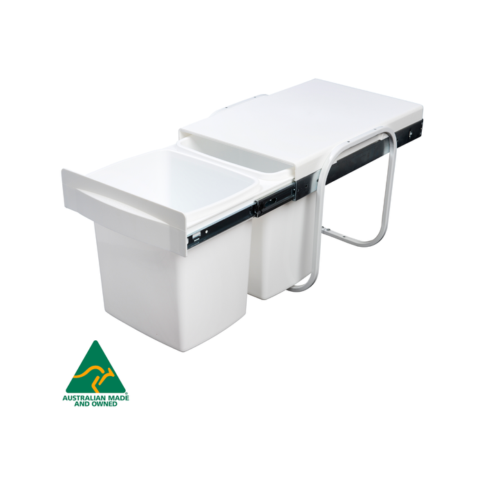 Kimberley Products 2 x 15L Concealed Twin Kitchen Bin